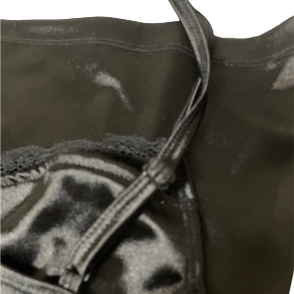 Silk like fabric black dress - Picture 3 of 4